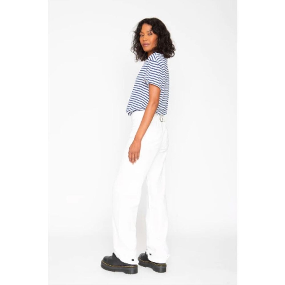 FREE PEOPLE Sandrine Rose Wide Leg Cargo Pant Jeans Size 26 Dust White NEW
